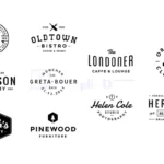 20 vintage logos badges