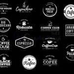 15 modern coffee logo label
