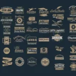 50 vintage personal logo branding