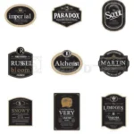 9 whiskey brands label v2