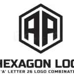 a a z hexagon monogram logo creator