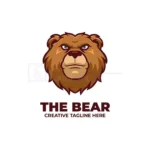 angry wild bear mascot logo
