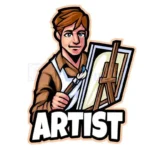 artist mascot logo template