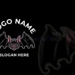 bat vampire logo design