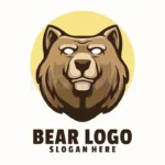 bear head logo template