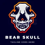 bear skull logo template