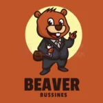 beaver cartoon character logo