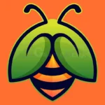 bee leaf animal logo