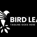 bird leaf simple logo