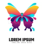 butterfly gradient logo 1 template
