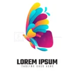 butterfly gradient logo template