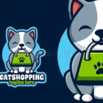 cat shopping logo