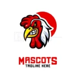 chicken rooster mascot logo
