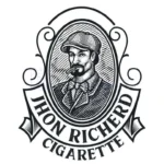 cigarette vintage engraving logo template