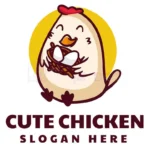 cute chicken simple mascot logo (1)