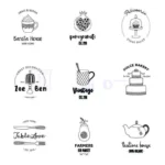 delicious premade logo set