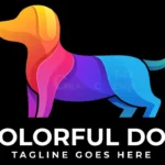 dog gradient colorful logo