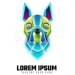 dog gradient logo template