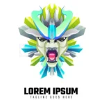 dragon gradient logo template