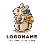 elements adventure rabbit design logo character