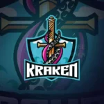 elements kraken sword esport logo template
