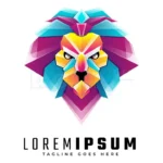 elements lion colorful logo