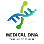 elements medical dna gradient logo