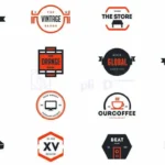 elements trendy vintage logos badges