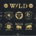 elements wild vintage badges