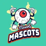 eye character mascots design editable text