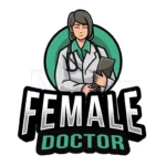 female doctor logo template