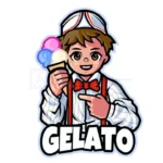 gelato chef restaurant mascot logo
