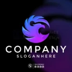 gradient eagle logo templates