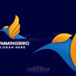 hummingbird gradient logo design