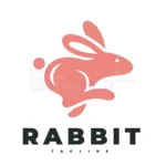 leaping rabbit logo design