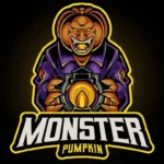 monster pumpkin mascot logo