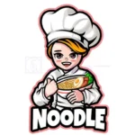 noodle chef restaurant mascot logo