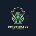 octopus pirates logo template