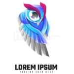 owl gradient logo template