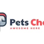 pets chat simple mascot logo