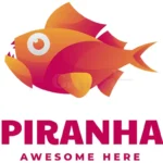 piranha gradient colorful logo