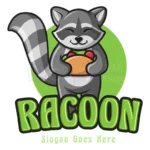 racoon mascot logo
