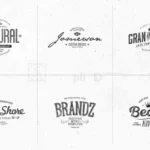 retro logo templates v 07