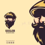 sailor captain mascot logo