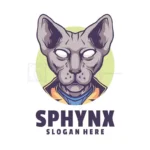 sphynx head logo template