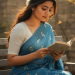 Blue Saree Aesthetic