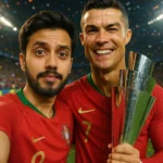 portugal jersey selfie with ronaldo