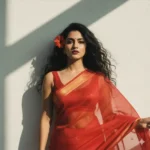 Red Saree Aesthetic